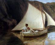 Emile Friant La petite barque USA oil painting artist